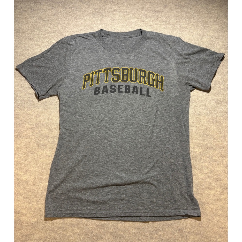 Pittsburgh Baseball Graphic T-Shirt Heather Gray Mens Large Short Sleeve Tee